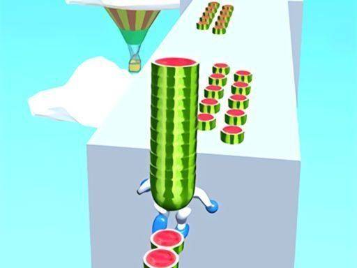 Watermelon Run 3D - Bridge Builder Race Game