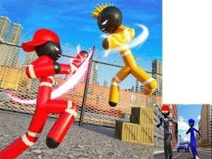 Stickman Police VS Gangsters Street Fight Online Game