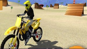 Motorcycle Beach Stunt Game